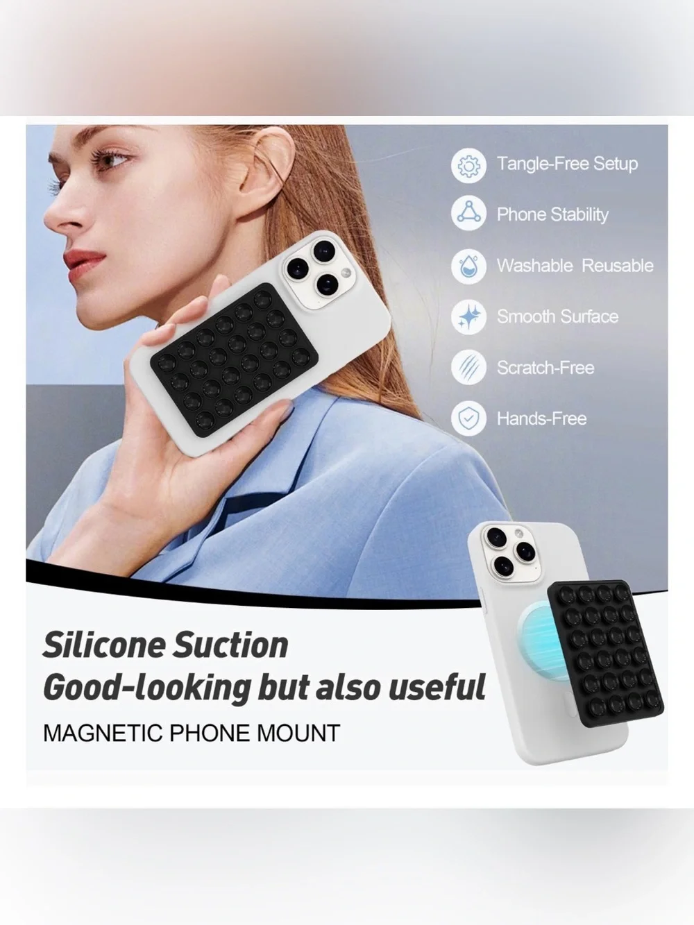 MagSafe suction phone mount